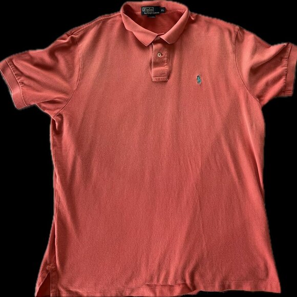 POLO Ralph Lauren Men's Coral Cotton Mesh/Piqué Knit Polo Shirt - Classic Fit XL - Picture 2 of 6